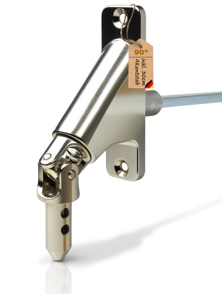 Rolladen Gelenklager 90° Weiß | Gelenkplatte 23×85 mm