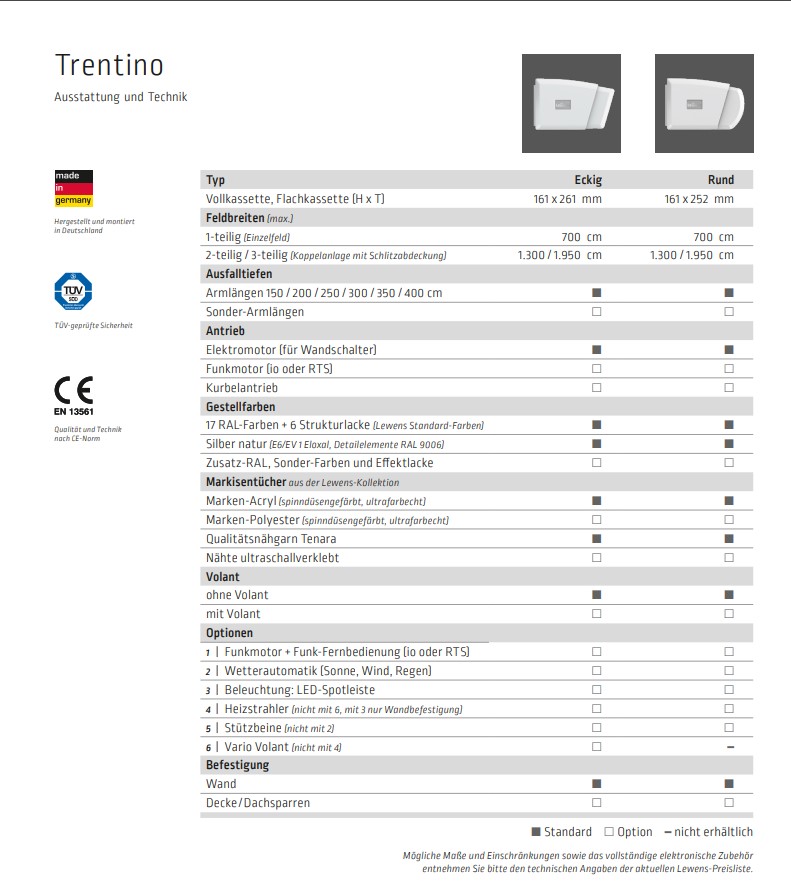 Lewens-Trentino-Technische-Daten