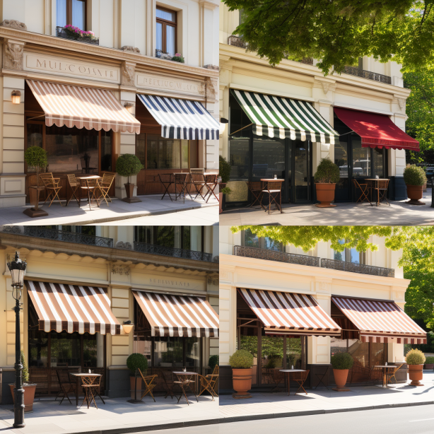 Verschiedene-Gelenkarmmarkisen