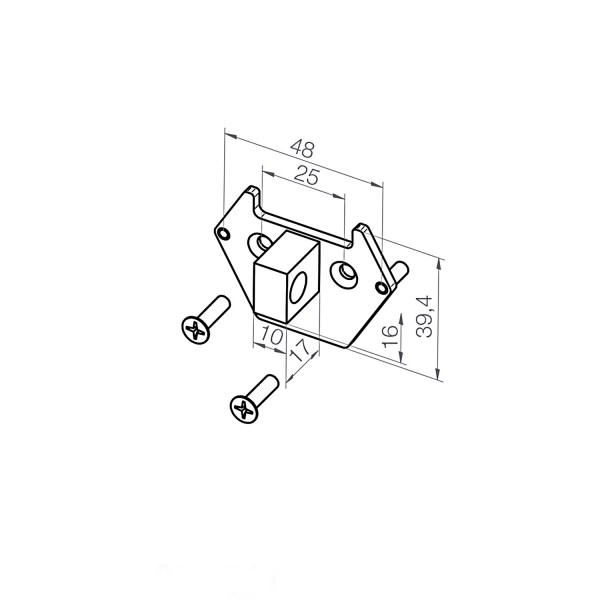 Adapterplatte 23 374.1501 | 10x16x17 mm