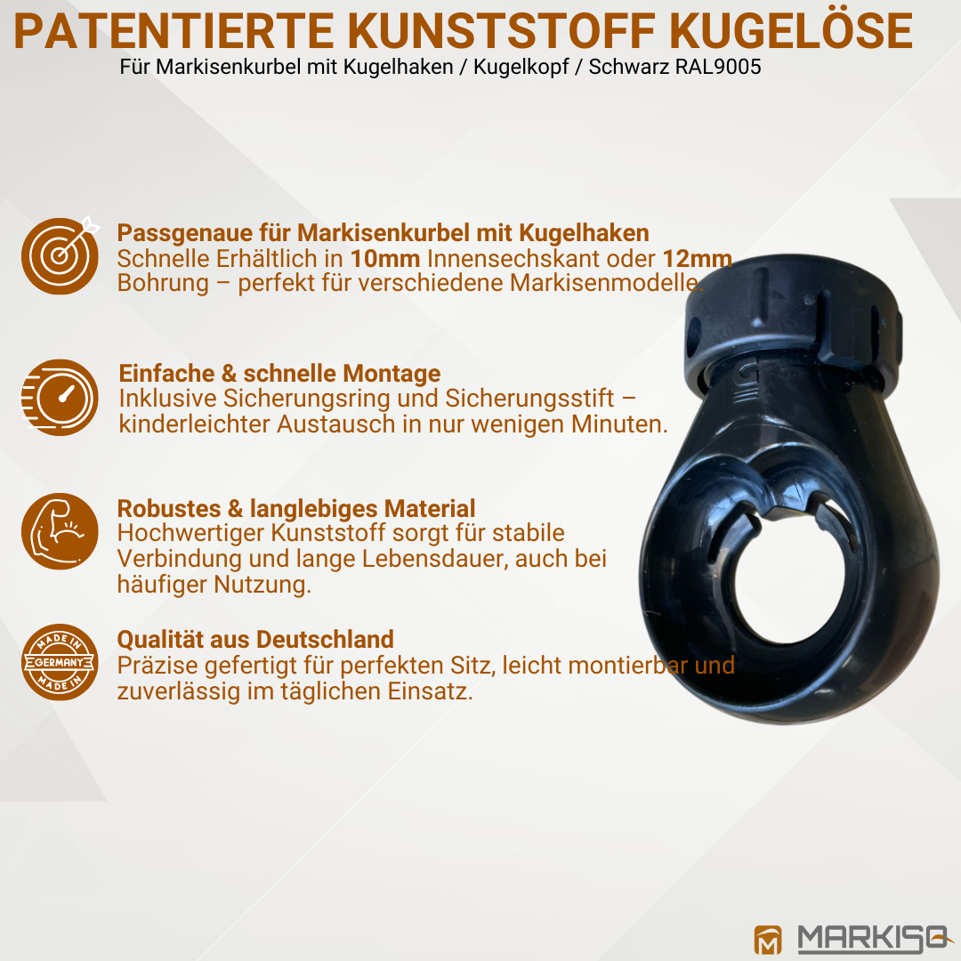Kugelse Markisense | Schwarz | markiso.de