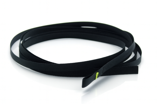 Texband Jalousieband Schwarz 8x0,34 mm | einseitige Schlaufe
