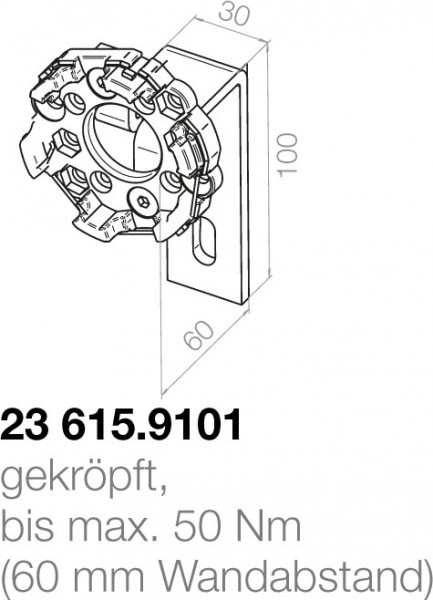 Elero Motorlager 23615.9101 gekröpft