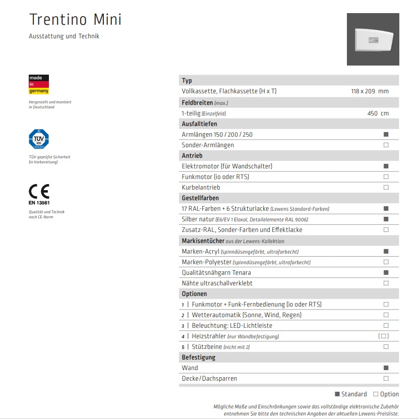 Trentino-Mini-Technische-Daten